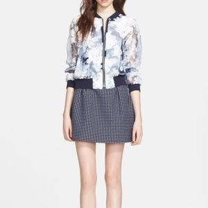 Mcginn 'Ivy' Floral Sheer Bomber Jacket Size XS